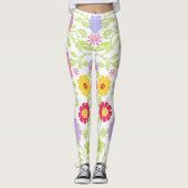 Pop Blumenmuster Leggings (Vorderseite)