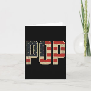 Pop Bold Patriotic American Flag Vatertag Pop Karte