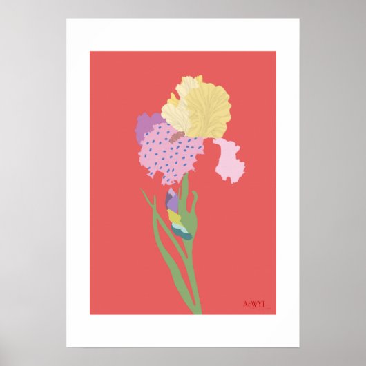 POP Botanical Art - Iris Poster (Vorne)