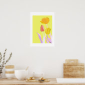POP Botanical Art - Tulip Poster (Küche)