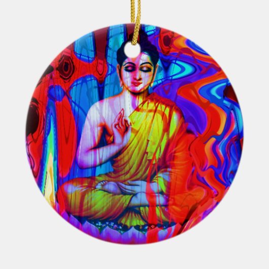 Pop Buddha Keramikornament (Vorne)