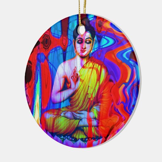 Pop Buddha Keramikornament (Links)