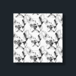 Pop Bulldogge Art Leinwanddruck<br><div class="desc">Französischer Bulldog Zeitungsstil Pop Art Canvas Print</div>