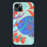 Pop Case-Mate iPhone Hülle<br><div class="desc">Dieses Gemälde von Nancy Slocum erfasst das wunderschöne Wasserleben unter Wasser. Es stellt Farbfische dar,  die im blauen Ozean schwimmen. Dieses Bild wird jedem Wohnzimmer oder Kinderzimmer Farbe verleihen.</div>