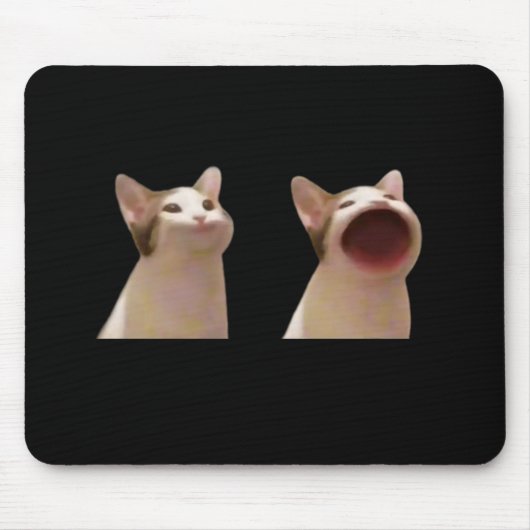 Pop Cat Meme Mouse Pad Mousepad (Vorne)