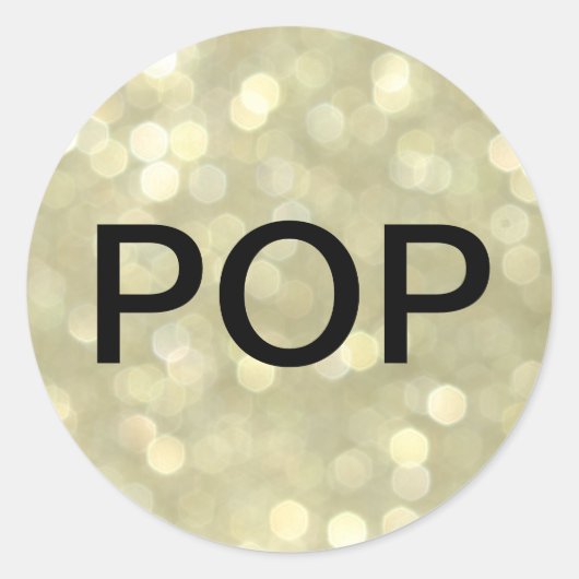 POP Champagne Bubbles Sticker (Vorderseite)