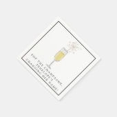 Pop Champagne Custom Dusche & Bachelorette Serviette (Ecke)