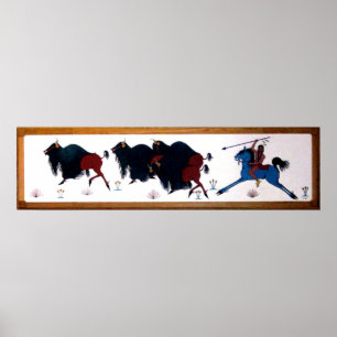 Pop Charlee Buffalo Jagdmural Poster