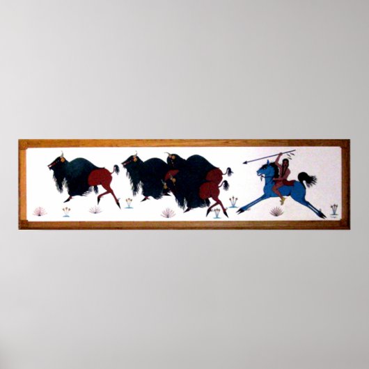 Pop Charlee Buffalo Jagdmural Poster (Vorne)