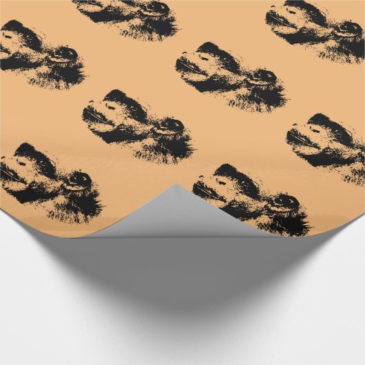 Pop Chimpanze Art Geschenkpapier (Ecke)
