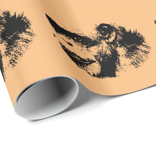 Pop Chimpanze Art Geschenkpapier (Rolleneckpunkt)