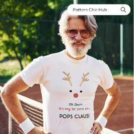 Pop Claus White Modern Family Christmas T-Shirt