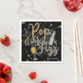 POP CLINK FIZZ Champagne Bubbles Party Celebration Serviette (Beispiel)