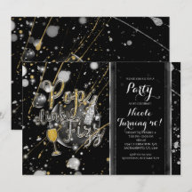 POP CLINK FIZZ Champagne Party Einladungen