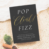 Pop Clink Fizz | Elegantes Silvester-Party Einladung