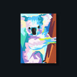 Pop Colorado Leinwanddruck<br><div class="desc">Blau-, lila-, rosa- und braune Farbtöne vereinen sich in diesem farbenfrohen Pop-Kunstporträt eines australischen Koalas, das sowohl trendig als auch modern ist.</div>