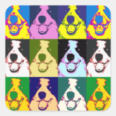 Pop Colorado Quadratischer Aufkleber (Vorderseite)