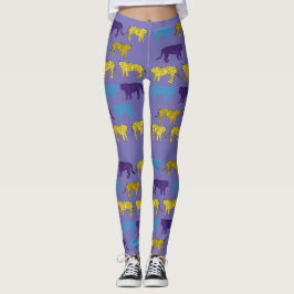 Pop Colorful Tigers Leggings