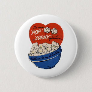 Pop "Corny" Valentinstag Button