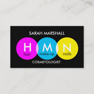 Pop Cosmetologist Business Card Visitenkarte
