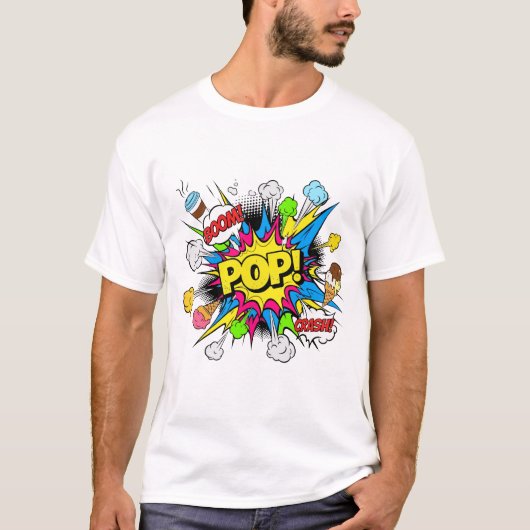 Pop Crash Ice Creams T-Shirt – Fun Summer Dessert (Vorderseite)