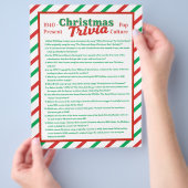 Pop Culture Christmas Trivia Game Sheet Flyer (Hand)