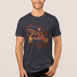 Pop Culture Mashup: Sci-Fi-Crew in einem Fantasy-T Tri-Blend Shirt