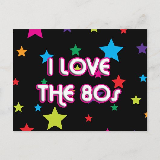 Pop Culture Retro I Liebe 80er Postkarte (Vorderseite)
