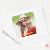 Pop Culture Signable Add Foto Personalisiert Custo Quadratischer Aufkleber (Umschlag)