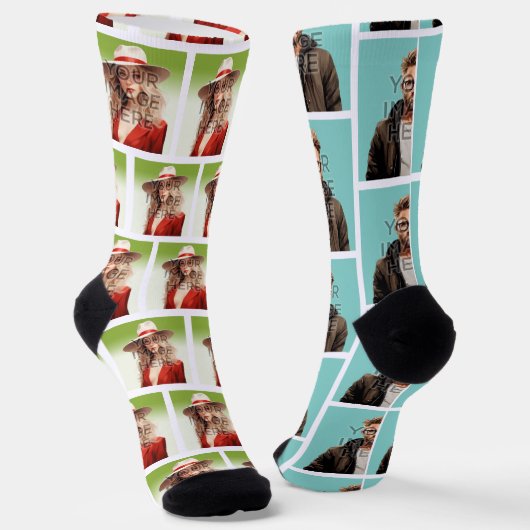 Pop Culture Signable Add Foto Personalisiert Custo Socken (Gewinkelt)