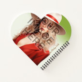 Pop Culture Signable Heart Shaped Spiral Notebook Notizblock (Rückseite)