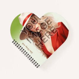 Pop Culture Signable Heart Shaped Spiral Notebook Notizblock