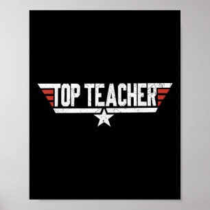 Pop Culture Top Teacher Bewertung Super Teacher Poster