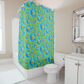 Pop Daisy Aqua Blue Duschvorhang (Beispiel)