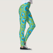 Pop Daisy Aqua Blue Leggings (Rechts)