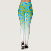 Pop Daisy Aqua Blue Leggings (Rückseite)