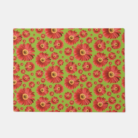 Pop Daisy Red Fußmatte (Vorderseite)