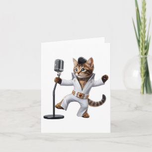 Pop Dancing Cat Das Icon von Rockmusik und Pop Cul Karte