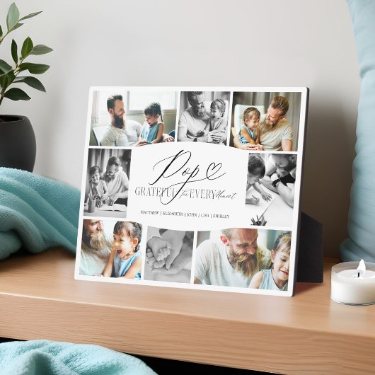 Pop dankbar für jeden Augenblick FotoCollage Fotoplatte