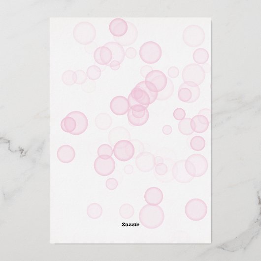 Pop Das Champagne Simple Script Brautparty Folieneinladung (Rückseite)