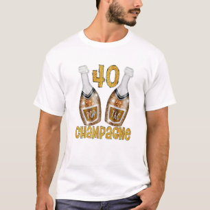 Pop Das Champagnerdesign für Damen Funny White 40T T-Shirt
