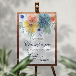 Pop Das Champagnerfloral Sukkuläres Brautparty Poster<br><div class="desc">Pop The Champagne She Is Changing ihren Nachnamen Floral Sukkulent Macaron Brautparty Poster mit eleganten Aquarellfarben Blume auf einem weißen Hintergrund. Personalisieren Sie den Text durch Bearbeiten in den bereitgestellten Textfeldern. Entwickelt für Sie von ©Evco Studio www.zazzle.com/store/evcostudio</div>