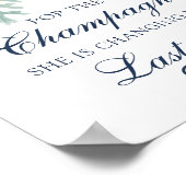 Pop Das Champagnerfloral Sukkuläres Brautparty Poster (Ecke)