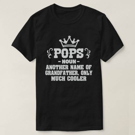 Pop Definition Funny bedeutet Cooles Opa-Geschenk T-Shirt (Design vorne)