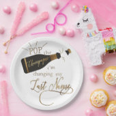 Pop den Champagner, ich ändere meinen Nachnamen! Pappteller (Party)