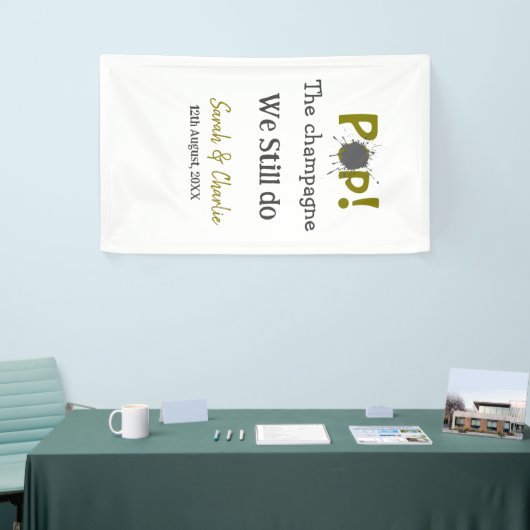 Pop den Champagner machen wir immer noch goldgraue Banner (Messeveranstaltung)