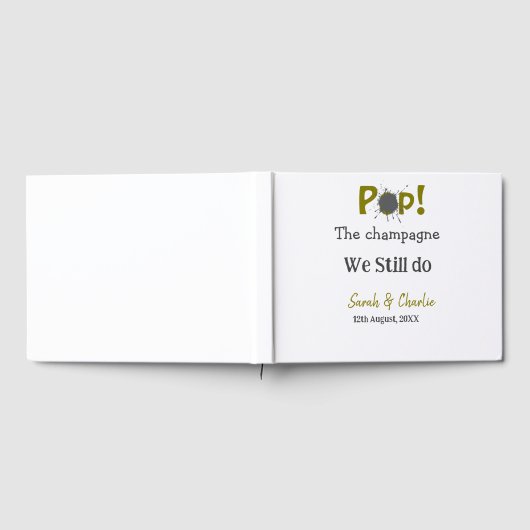 Pop den Champagner machen wir immer noch goldgraue Gästebuch (Voll)