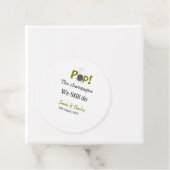 Pop den Champagner machen wir immer noch goldgraue Geschenkanhänger (Beispiel)