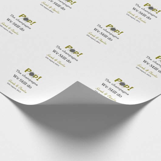 Pop den Champagner machen wir immer noch goldgraue Geschenkpapier (Ecke)