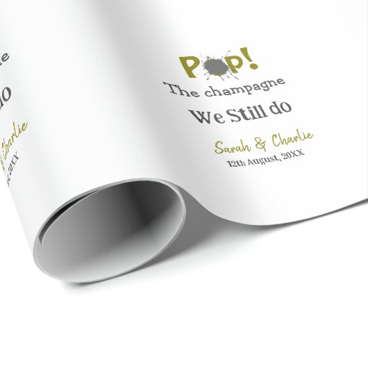 Pop den Champagner machen wir immer noch goldgraue Geschenkpapier (Rolleneckpunkt)